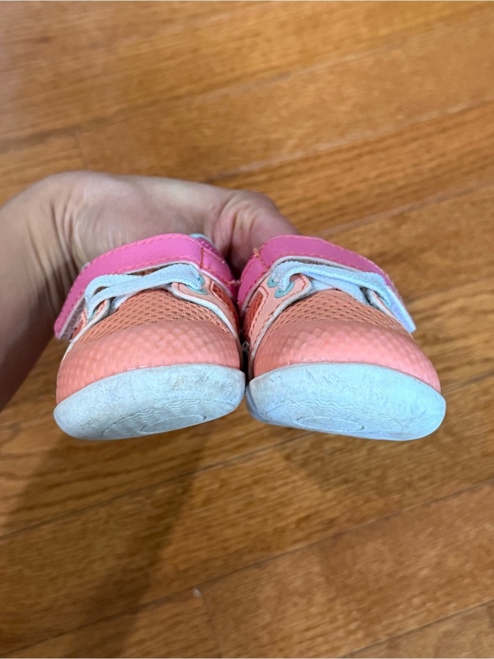 See Kai Run Baby Girls Toddlers 5 Viento Mini First Walker Shoes Sneakers Peach - Picture 7 of 9